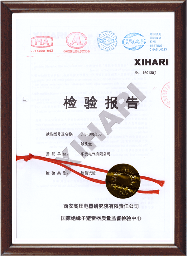 触头盒CH3-10Q检验报告
